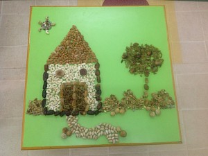 Art work from the dry fruits